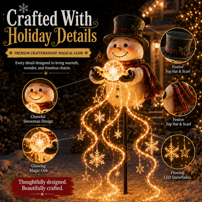 🔥 50% OFF ⛄ Snowman LED Christmas Light ❄️ Magical Snowfall Effect