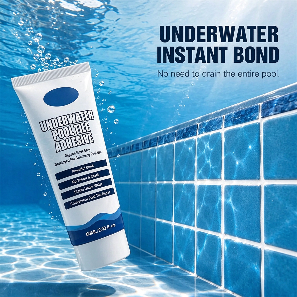 🏊 LIMITED-TIME 50% OFF! 💧 High-Strength Underwater Adhesive – No Drain Repair, Fast Bond, Seamless ✨