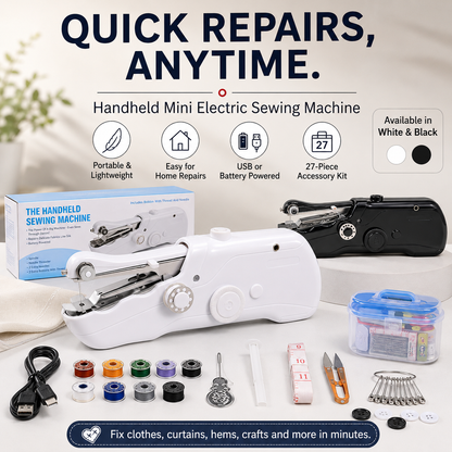 ✈️Last Day 50% OFF✨🧵Portable Mini Electric Sewing Machine – Quick Clothing Repairs Anytime, Anywhere