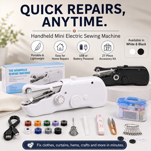 ✈️Last Day 50% OFF✨🧵Portable Mini Electric Sewing Machine – Quick Clothing Repairs Anytime, Anywhere