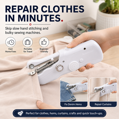 ✈️Last Day 50% OFF✨🧵Portable Mini Electric Sewing Machine – Quick Clothing Repairs Anytime, Anywhere