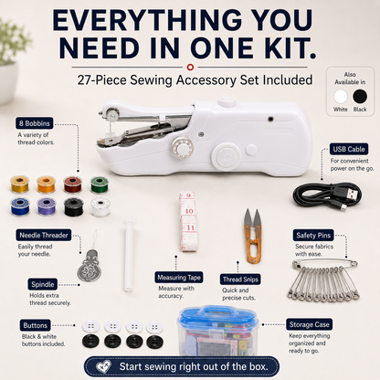 ✈️Last Day 50% OFF✨🧵Portable Mini Electric Sewing Machine – Quick Clothing Repairs Anytime, Anywhere