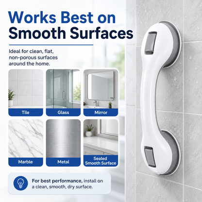 ✈️Last Day 50% OFF✨🛁 Strong Suction, Safer Steps — No-Drill Bathroom Grab Bar 🛡️