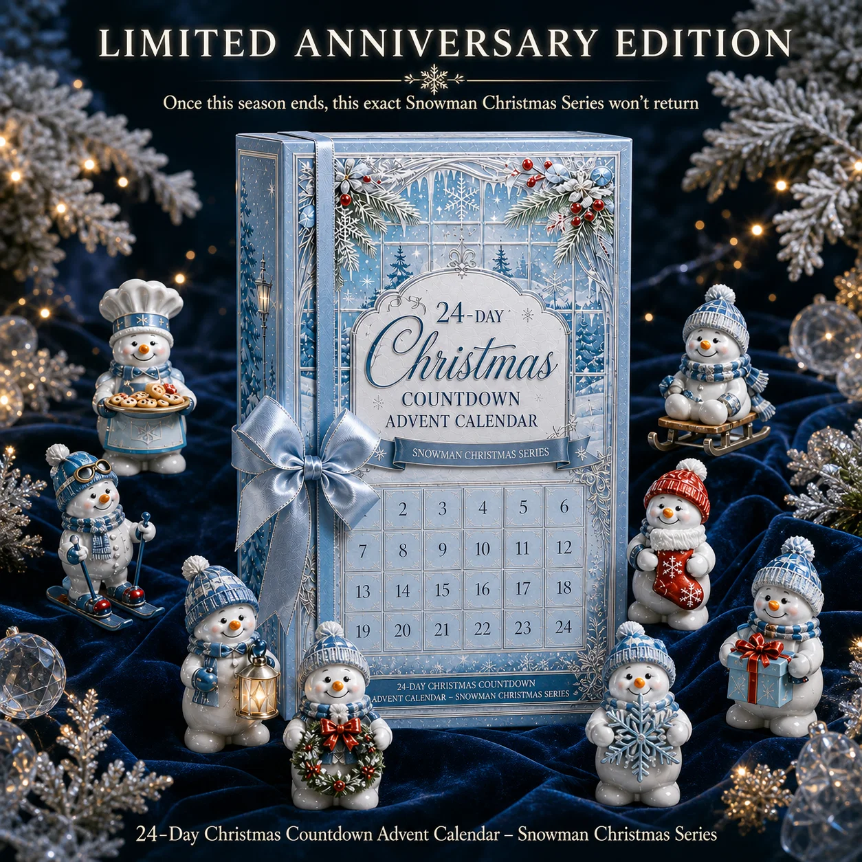 ✈️Last Day 50% OFF✨🎅 2026 Christmas Gift 50% Off--✨24-Day Christmas Countdown Advent Calendar – Snowman Christmas Series