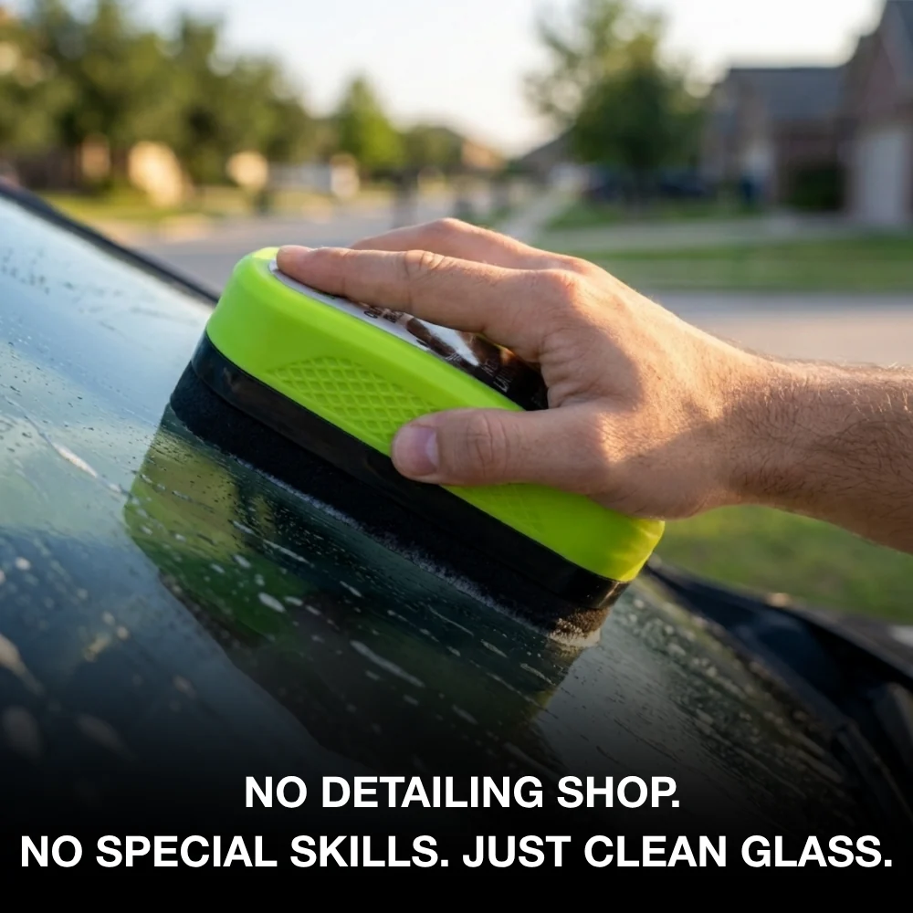 ✈️Last Day 50% OFF✨Reusable Windshield Oil Film Remover – Anti-Fog Glass Coating Brush