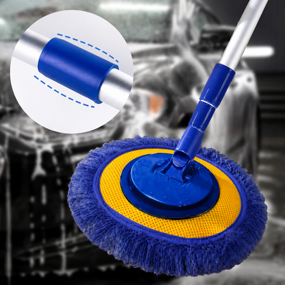 🏅⏳Time-Limited Special⏰Durable Aluminum Long Handle Telescopic Car Wash Mop – Soft Microfiber, Scratch-Free & Adjustable Length ✨