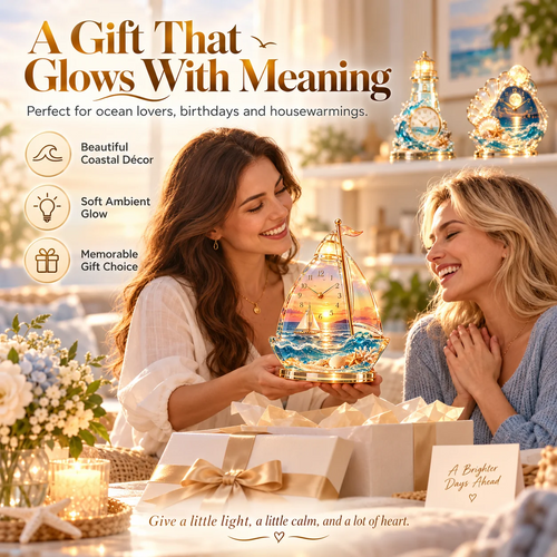 ✨🌊 Coastal Glow Crystal Clock Collection — Bring the Beauty of the Sea Home