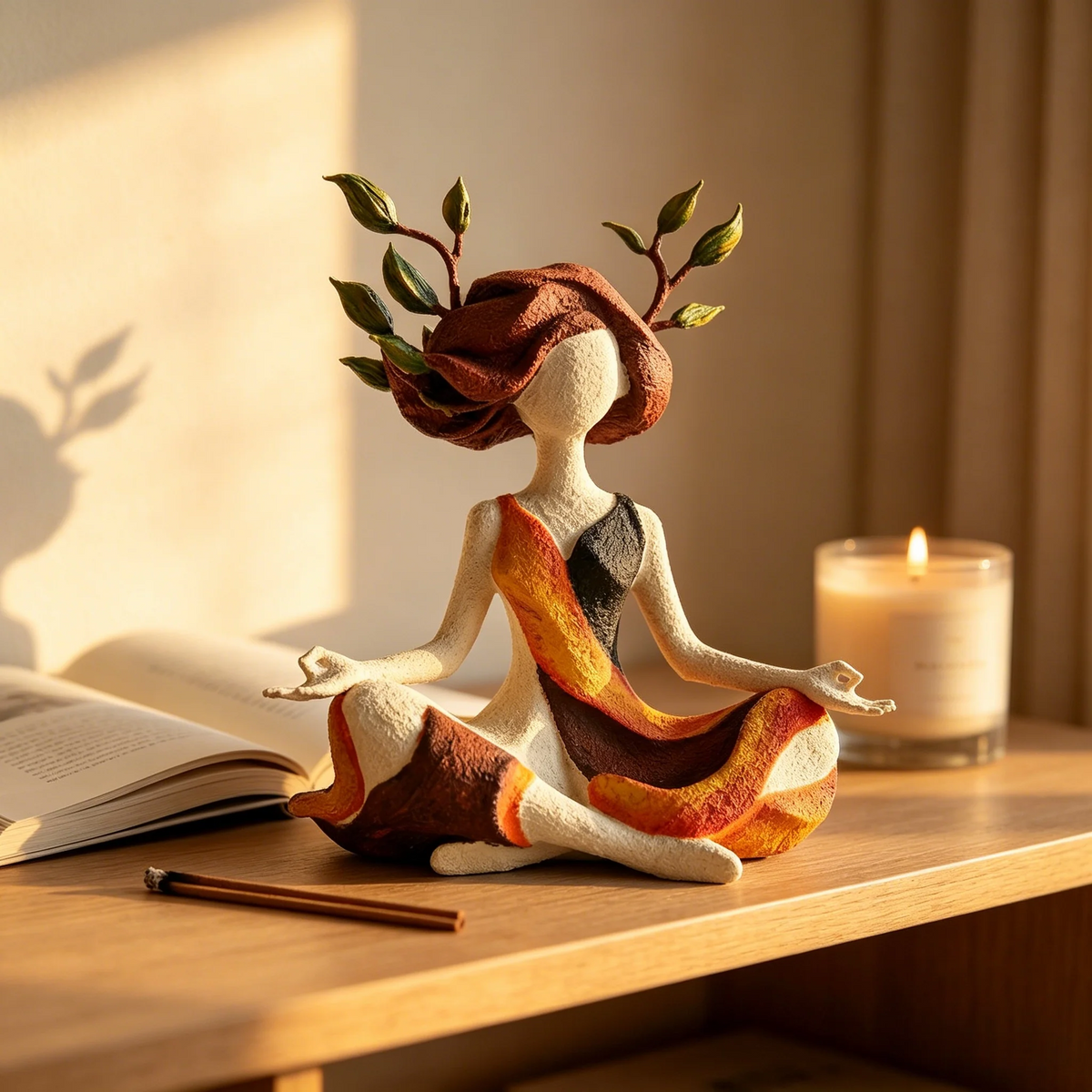 🌙 Inner Harmony Goddess Sculpture – Nature-Inspired Spiritual Home Decor ✨