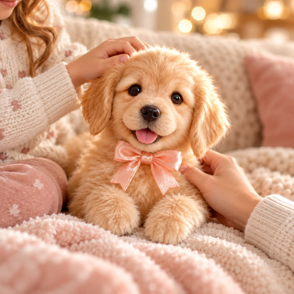 🎄 49% OFF – Golden Buddy™ Realistic Robot Golden Retriever Puppy