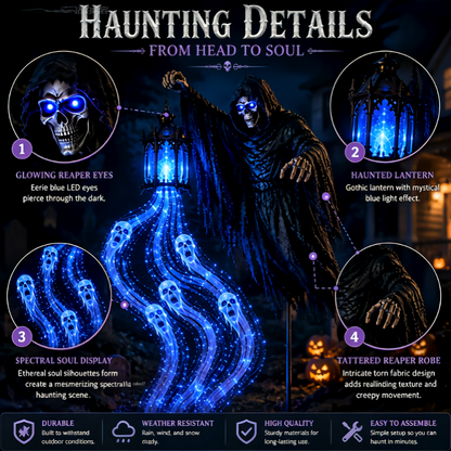 🌎Ends Today: 70% OFF!🔥🎁💀The Grim Reaper’s Glowing Garden-A Spooky Halloween Yard Display