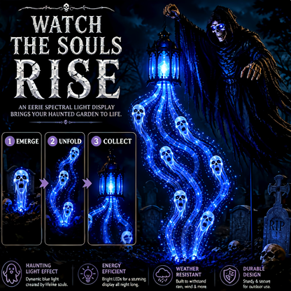 🌎Ends Today: 70% OFF!🔥🎁💀The Grim Reaper’s Glowing Garden-A Spooky Halloween Yard Display