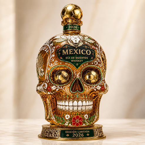 ⚽⚽🇲🇽Mexico 2026 Día de Muertos Whiskey Bottle