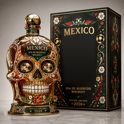 ⚽⚽🇲🇽Mexico 2026 Día de Muertos Whiskey Bottle