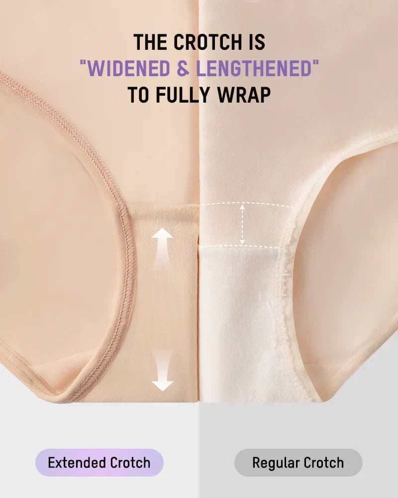 Plus-Size High-Waist Cross Tummy Control Panties