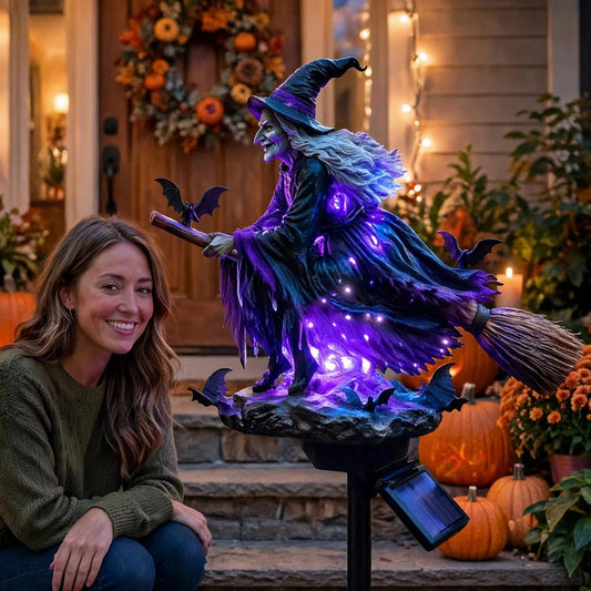 🧙‍♀️ Bring Halloween Magic to Your Garden with a Glowing Solar Witch