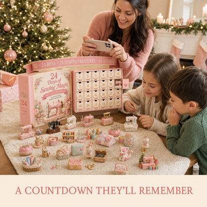 ✈️Last Day 50% OFF✨24 Days of Sewing Magic Advent Calendar – 24 Collectible Sewing Miniatures for Crafters, Quilters & Sewing Lovers