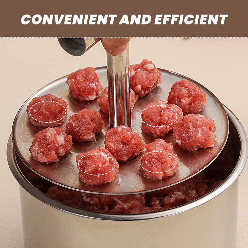 ✈️Last Day 50% OFF✨🔥 30% OFF | Stainless Steel Meatball Maker – Shape 6 or 12 at Once