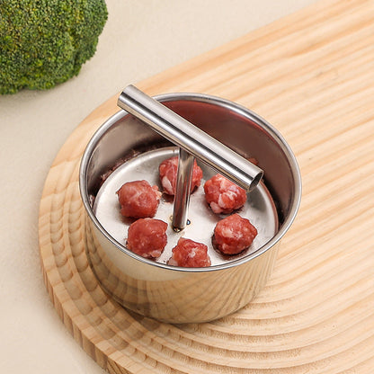✈️Last Day 50% OFF✨🔥 30% OFF | Stainless Steel Meatball Maker – Shape 6 or 12 at Once
