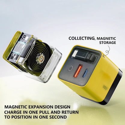 🏅2026 Sale — Over 32000 Sold! 💰65W Fast Charging Phone Charger Block with Retractable 80cm Type-C Cable portable