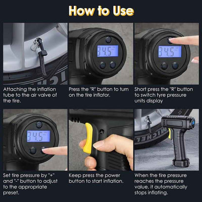 🔥HOT SALE 50%OFF🔥Portable Cordless Air Compressor with Digital Display