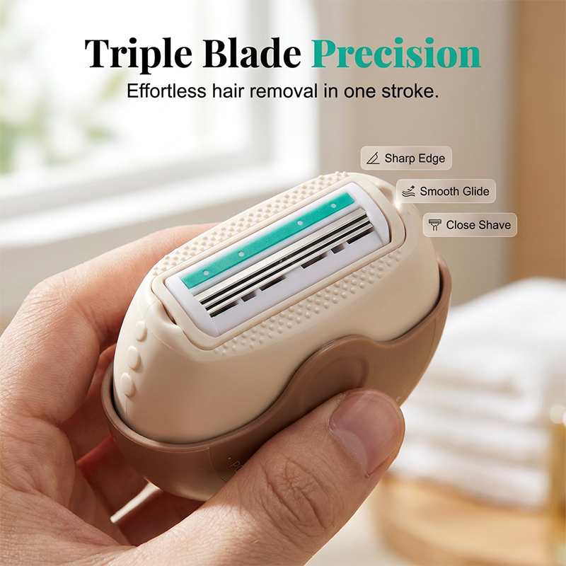 💕Portable 3-Layer Hair Shaver with Rotating Cover