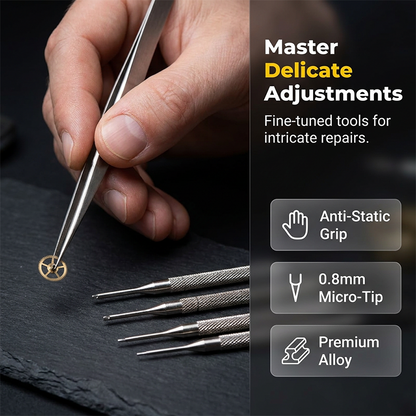 ✈️Last Day 50% OFF✨⏰ Hurry - Limited Time ⚡72-Piece Watch Repair Tool Kit with Precision Tools & Case
