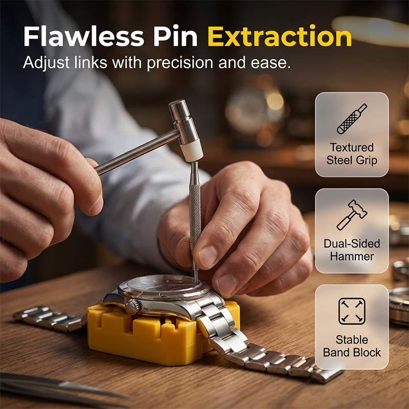 ✈️Last Day 50% OFF✨⏰ Hurry - Limited Time ⚡72-Piece Watch Repair Tool Kit with Precision Tools & Case