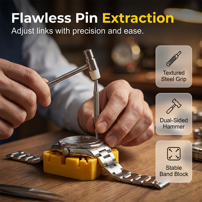 ✈️Last Day 50% OFF✨⏰ Hurry - Limited Time ⚡72-Piece Watch Repair Tool Kit with Precision Tools & Case