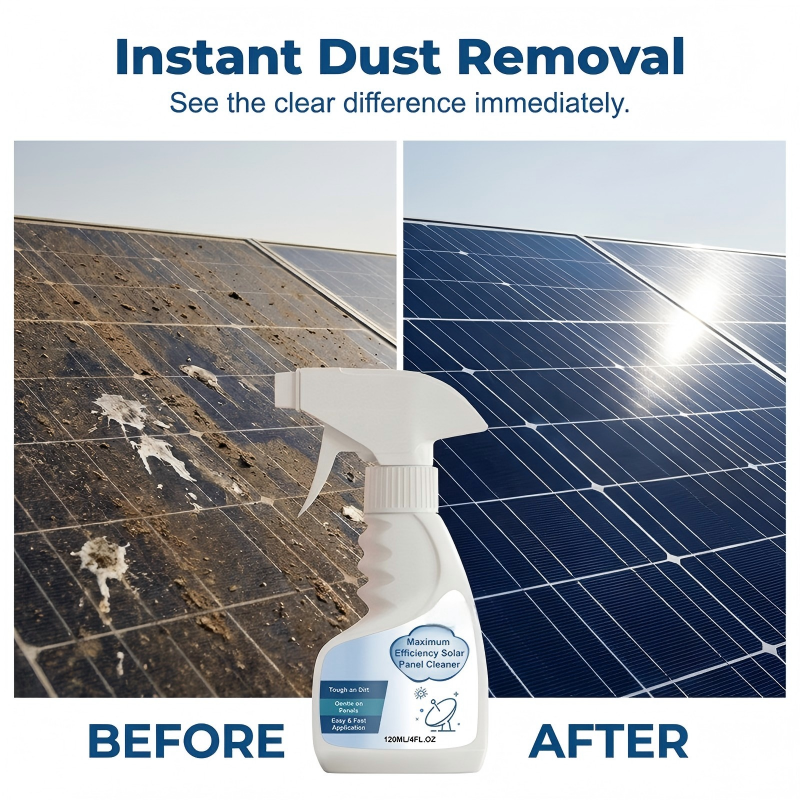 🔥Hot Sale 55% OFF🔥 Solar Panel Cleaner Spray – High-Efficiency, Streak-Free, Biodegradable, 32oz Makes 150Gal ☀️