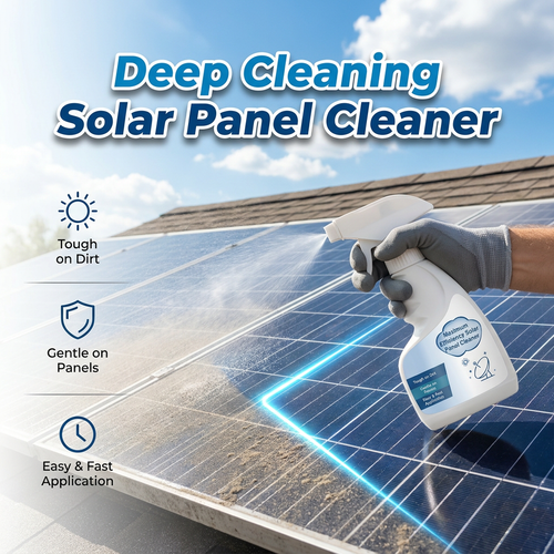 🔥Hot Sale 55% OFF🔥 Solar Panel Cleaner Spray – High-Efficiency, Streak-Free, Biodegradable, 32oz Makes 150Gal ☀️