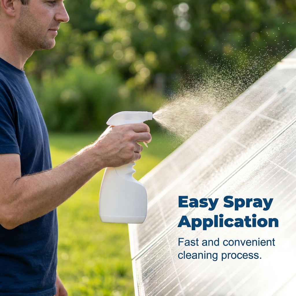 🔥Hot Sale 55% OFF🔥 Solar Panel Cleaner Spray – High-Efficiency, Streak-Free, Biodegradable, 32oz Makes 150Gal ☀️
