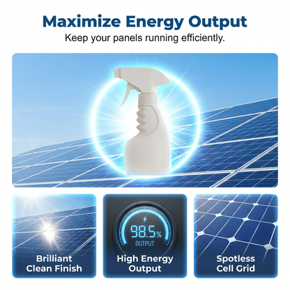 🔥Hot Sale 55% OFF🔥 Solar Panel Cleaner Spray – High-Efficiency, Streak-Free, Biodegradable, 32oz Makes 150Gal ☀️