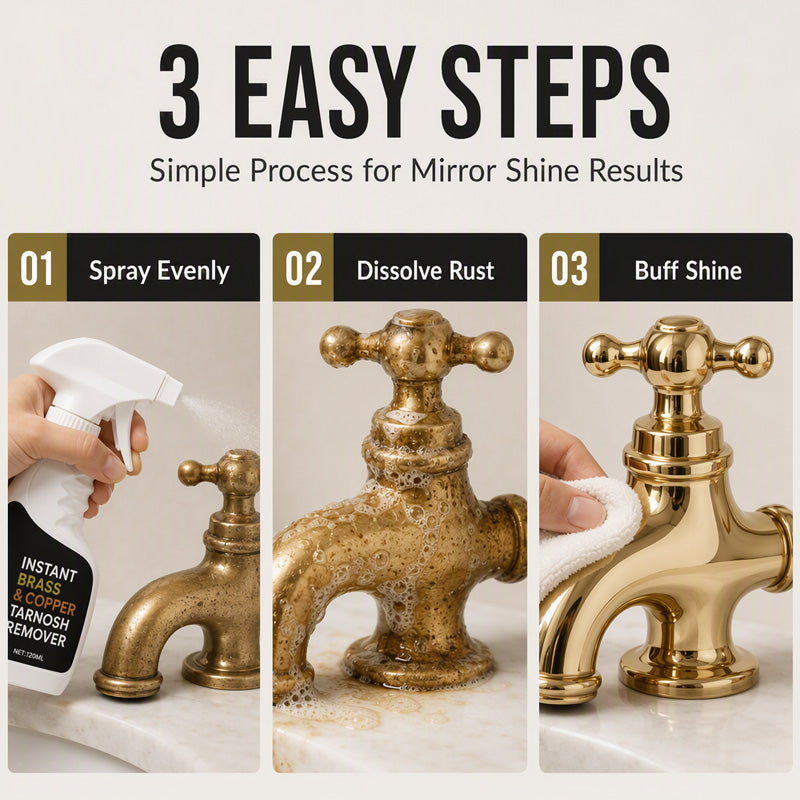 ✨ Instant Brass & Metal Tarnish Remover Spray – Restore Shine Fast