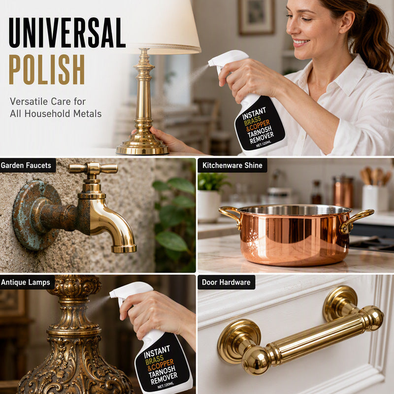 ✨ Instant Brass & Metal Tarnish Remover Spray – Restore Shine Fast
