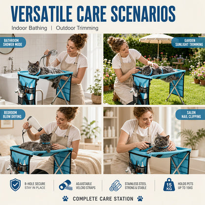 2-in-1 Foldable Pet Grooming Bed🐱🐶🛋️
