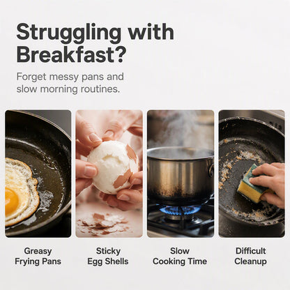 🌎Ends Today: 70% OFF!🔥🥚✨ BUY 1 GET 1 FREE! Dual-Cavity Microwave Egg Poacher | Quick & Healthy Breakfast in Minutes 🍳