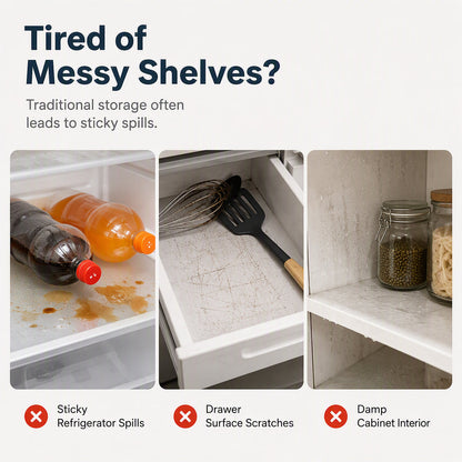 Waterproof Fridge Shelf Liners – Non-Slip, Easy-Clean & Food-Safe – Keeps Fridge Shelves Fresh & Organized