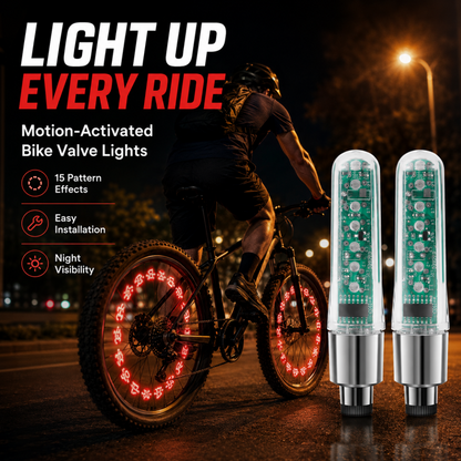 🏅🚲Waterproof Bike Tire Valve Stem Lights✨