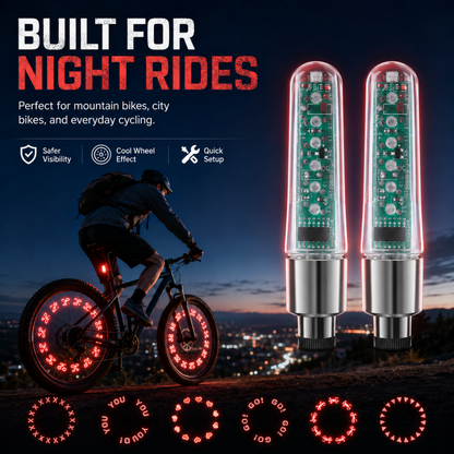 🏅🚲Waterproof Bike Tire Valve Stem Lights✨
