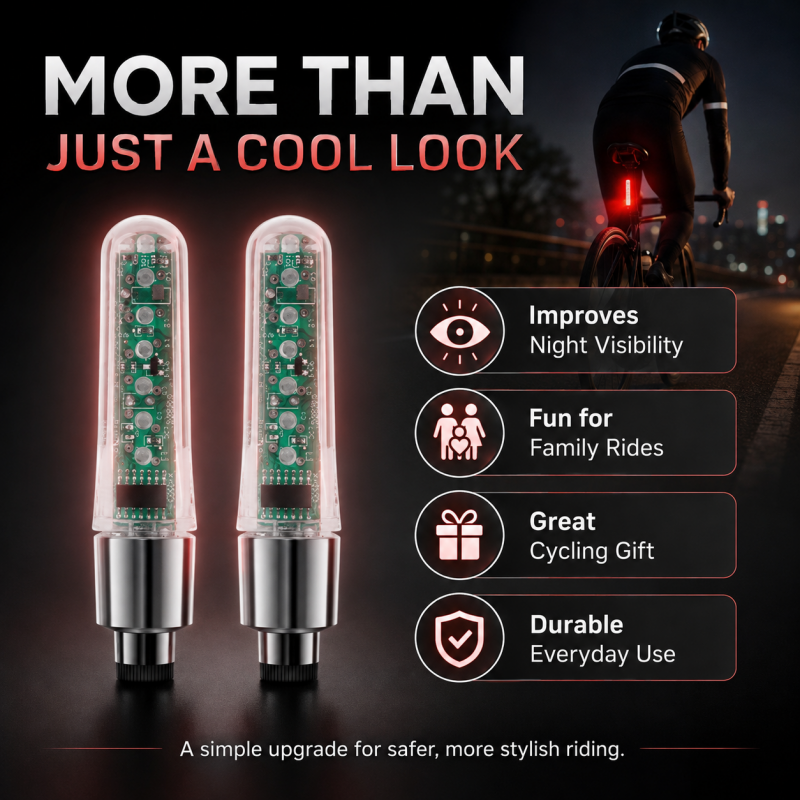 🏅🚲Waterproof Bike Tire Valve Stem Lights✨