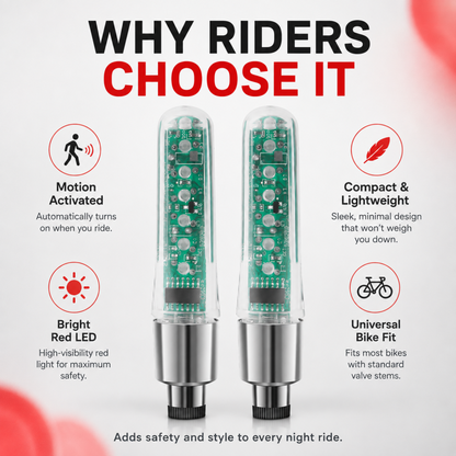 🏅🚲Waterproof Bike Tire Valve Stem Lights✨