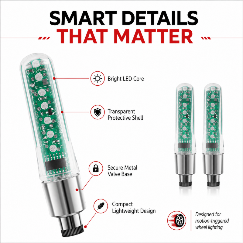 🏅🚲Waterproof Bike Tire Valve Stem Lights✨