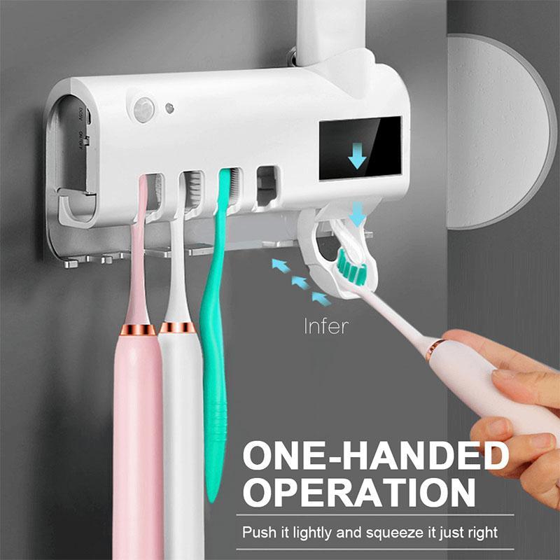 ✈️Last Day 50% OFF✨🦷🚿Wall-Mounted UV Toothbrush Sanitizer & Holder
