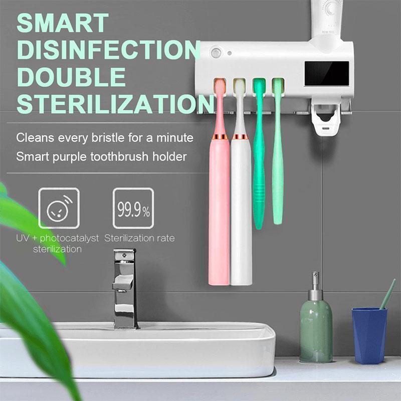 ✈️Last Day 50% OFF✨🦷🚿Wall-Mounted UV Toothbrush Sanitizer & Holder