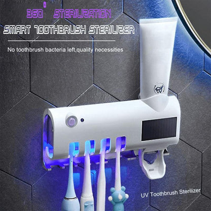✈️Last Day 50% OFF✨🦷🚿Wall-Mounted UV Toothbrush Sanitizer & Holder