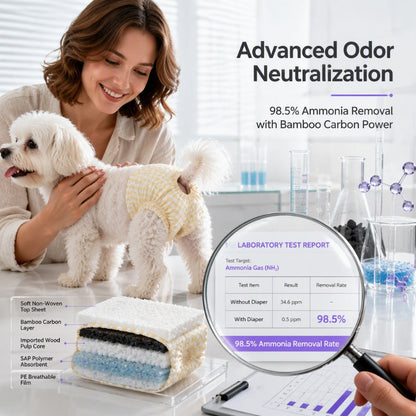 🏅Ultra-Absorbent Breathable Disposable Pet Diapers