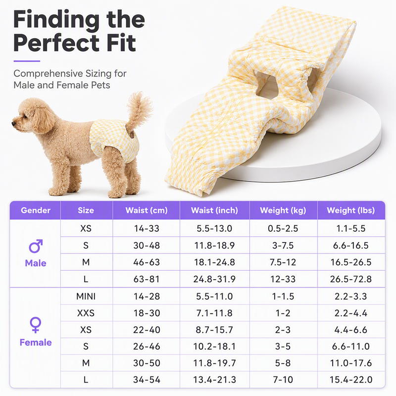 🏅Ultra-Absorbent Breathable Disposable Pet Diapers