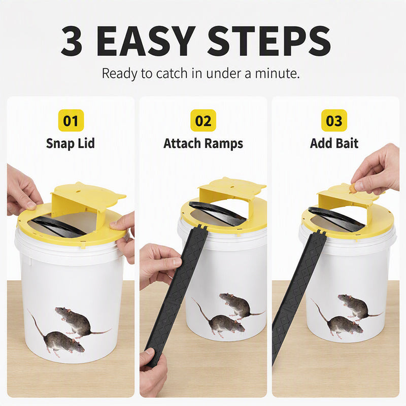 ✈️Last Day 50% OFF🥳HOT SALE!Automatic Reset Flip Lid Mouse Trap🏠✨