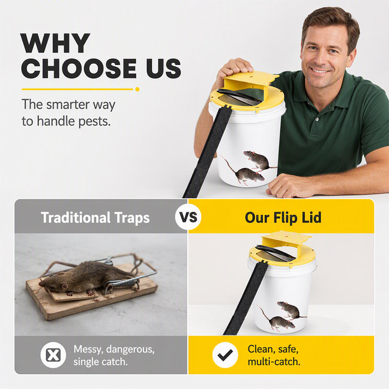 ✈️Last Day 50% OFF🥳HOT SALE!Automatic Reset Flip Lid Mouse Trap🏠✨