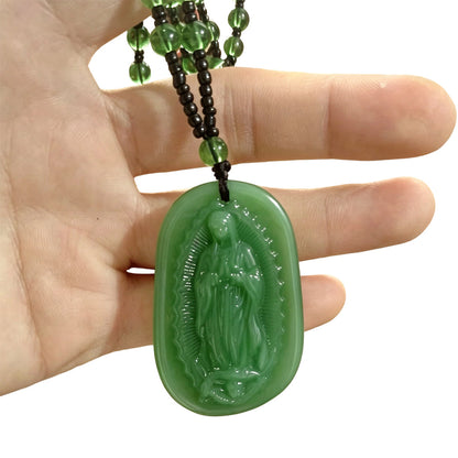 ✈️Last Day 50% OFF✨Religious Figure Beaded Pendant Necklace